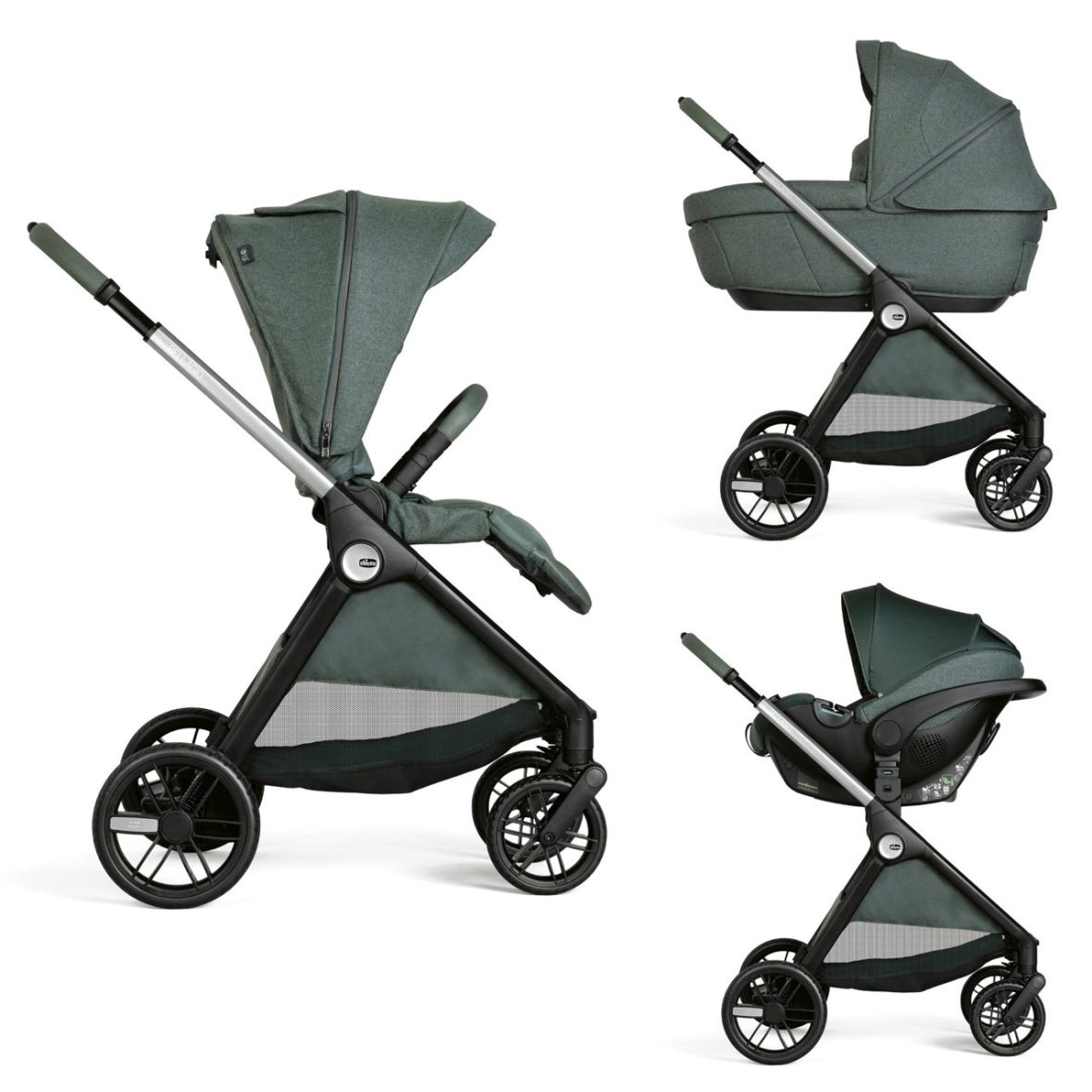 Trio Chicco Bellagio Gran Comfort con Kory Plus e Stand Lullaglide