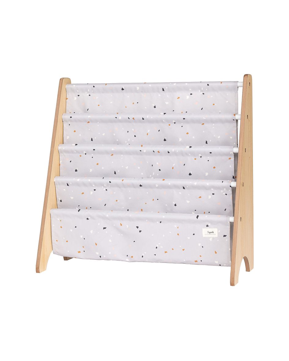 Libreria Frontale Montessoriana 3 Sprouts Terrazzo Grigio Chiaro