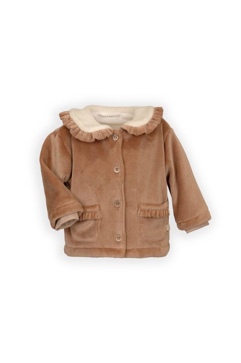 Giacca Curderoy con collo teddy Bamboom TAN CAMEL